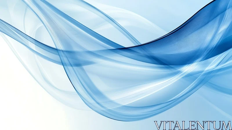 Silken blue currents glide across a weightless winter sky