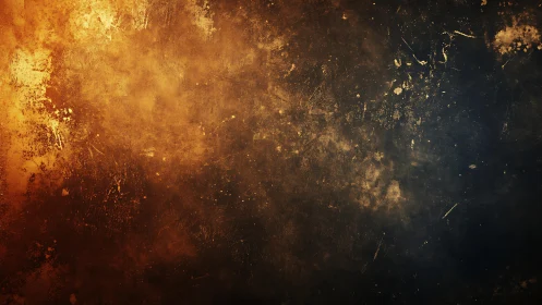 Grunge Abstract Texture with Warm Orange and Dark Tones.