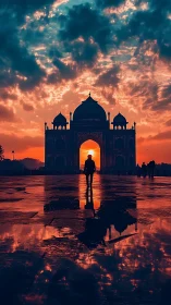 Sunset stroll welcomes quiet reflection at a glowing monument