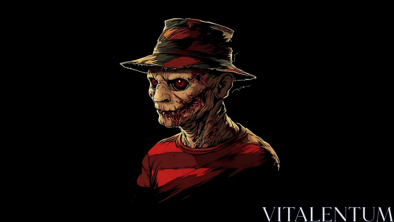 Grotesque humanoid bust rendered with sharp digital shading