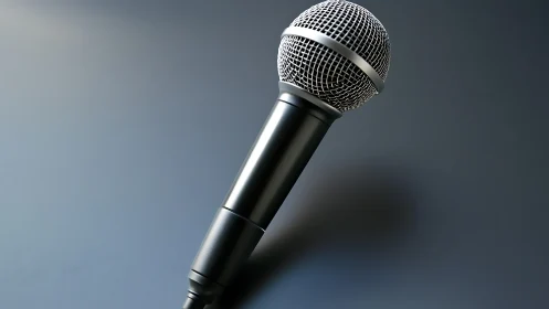 Dynamic cardioid handheld microphone on soft gradient surface