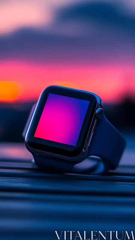 Twilight-soaked smartwatch quietly rehearses tomorrow&rsquo;s time