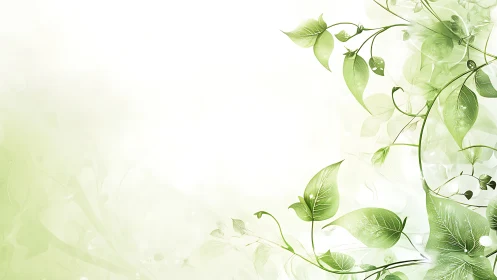 Leafy spirals quietly sketch a fresh garden in midair