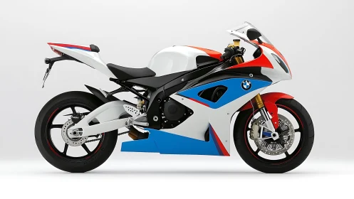 BMW sport superbike profile showcases racing livery precision.