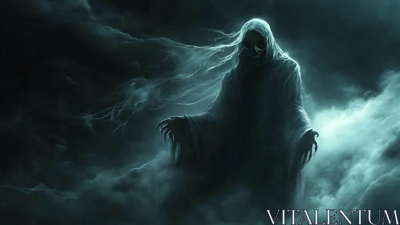 Spectral wraith emerges from turbulent fog in high-contrast light