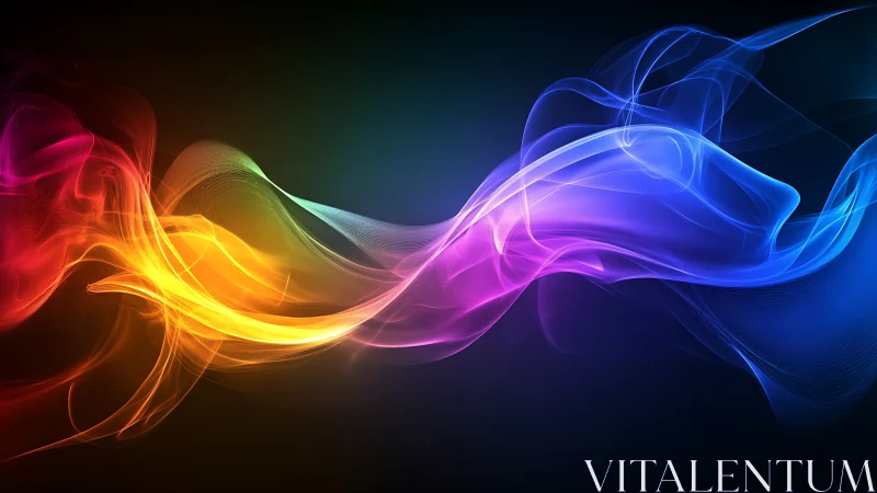 Multicolor luminous lightwave ribbons on dark gradient field