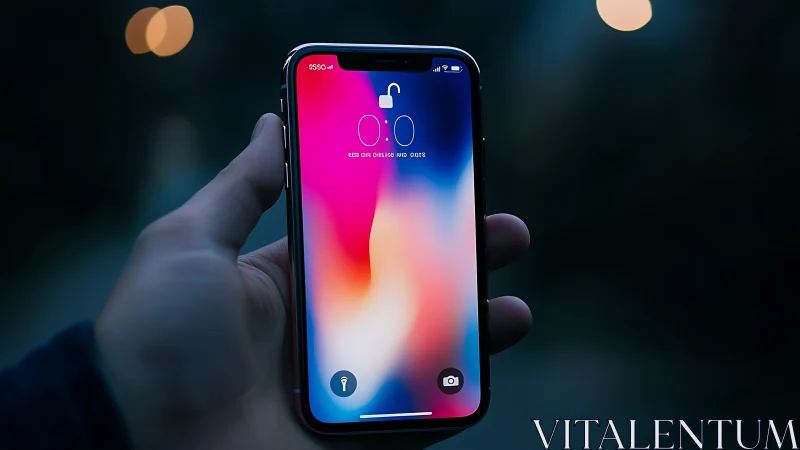 Midnight Magic: Smartphone Glowing in Twilight Shadows