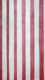 Candy stripe reverie in soft red and faded ivory bands.