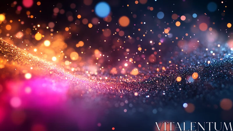 Vibrant Abstract Bokeh Lights and Glitter in Dynamic Digital Art.