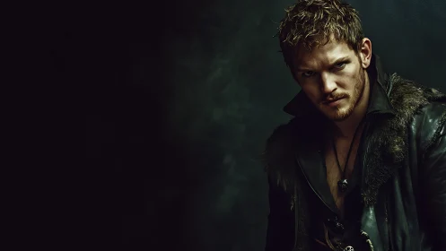 Storm-eyed rogue studies the shadows for his next move