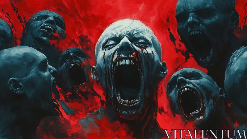 Raw emotion erupts in a haunting chorus of anguished faces