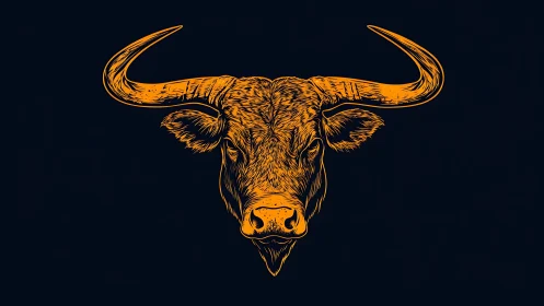 Amber horned sentinel staring through midnight silence.