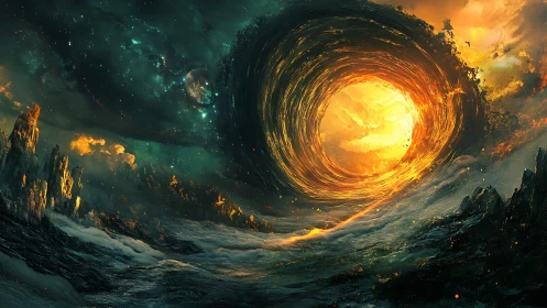 Circular energy vortex dominates turbulent alien seascape