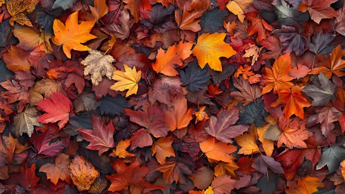 Maple confetti blankets the forest floor in blazing chorus