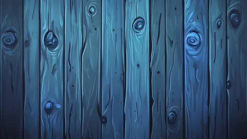 Midnight blue timber planks with swirling knot galaxies.