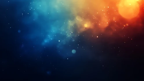 Bicolor nebular gradient with particulate light dispersion field.