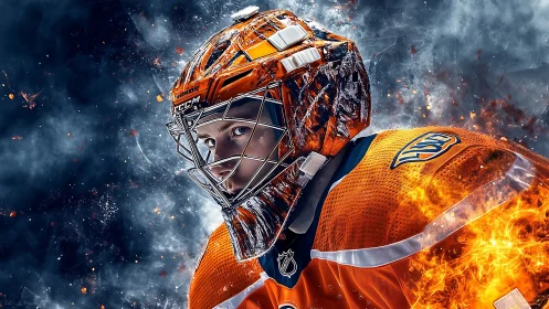 Goalie forged in ice and fire stares down the next shot