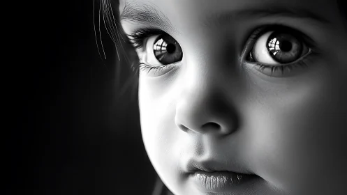 Intense Monochromatic Portraiture: Dramatic Frontal Gaze Study.