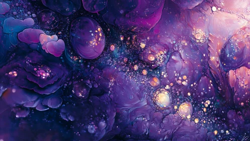 Nebular fluid dynamics mapped through luminous violet microstructures