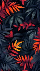 Digital foliage array with luminous tropical frond contrast.