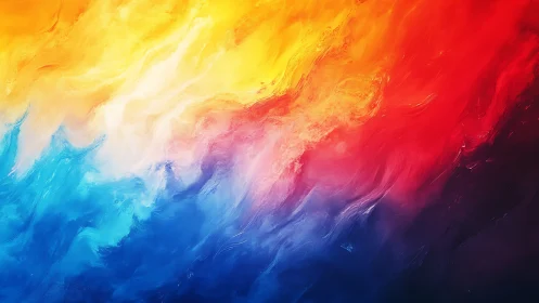 Gradient abstract field of warm and cool color regions.