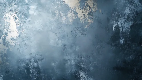 Abstract blue textured wall background with rough painted style.