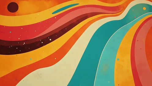 Solar jazz rivers of color bending across a cosmic wall.