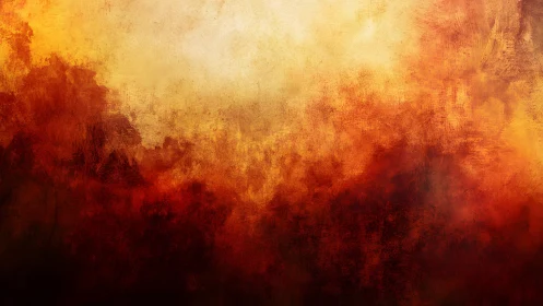 Fiery Abstract Texture with Warm Red and Orange Tones, Grunge Style.