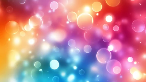 Multichromatic bokeh field with luminous Gaussian spheres.