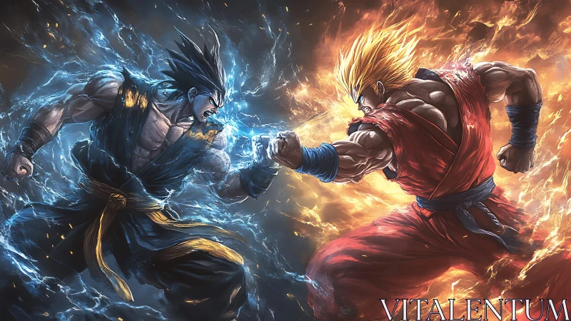 Blazing rival warriors collide in roaring fire and stormlight.