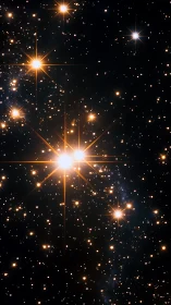 Dense stellar field reveals luminous clustered giants in space
