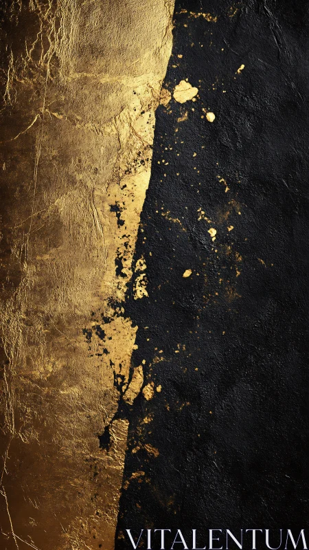 Midnight gold fissure streaked across textured darkness.