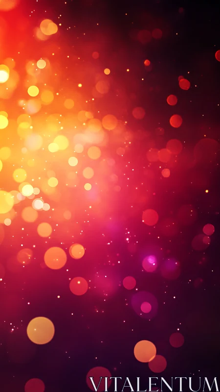 Radiant bokeh light field in warm orange magenta glow.