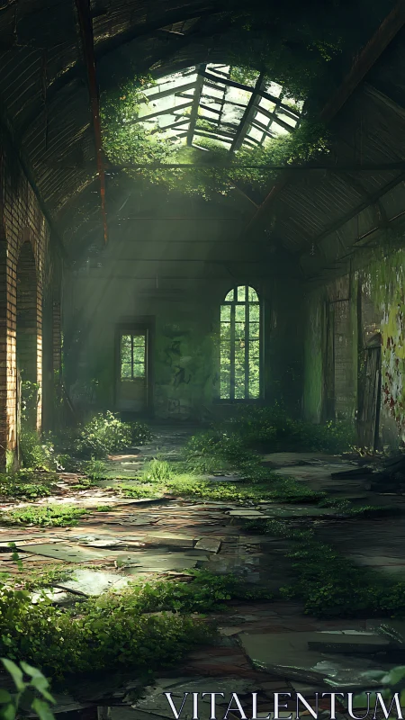 Sunbeams quietly crown nature&rsquo;s takeover of an abandoned hall