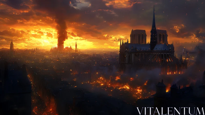 Paris in Flames: An Epic Vision of Apocalyptic Beauty