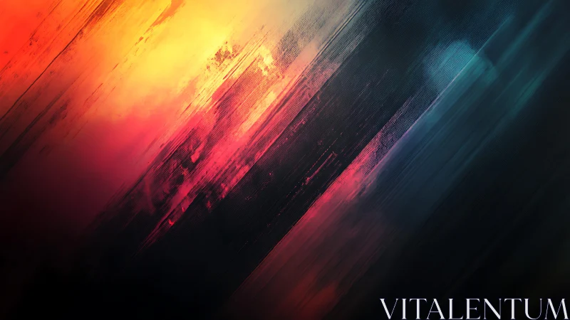 Vivid Abstract Digital Art With Striking Warm and Cool Hues.