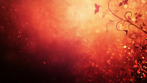 Autumn Leaves Dance in Warm Golden Glow.