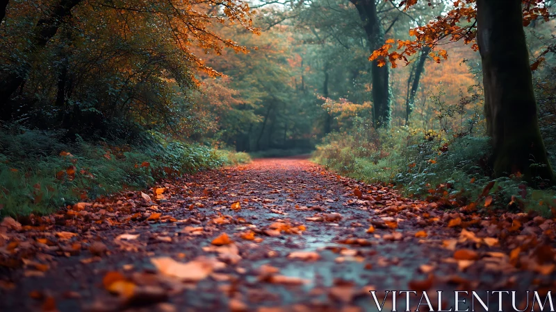 Ember-Strewn Corridor: Autumn's Fiery Threshold.