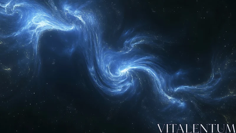 Starlit Nebula River Curling Through Midnight Void.