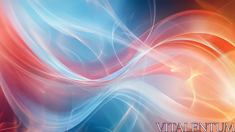 Luminescent red and blue light waves intersect in fluid motion