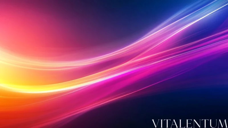 Curved spectral light trails form dynamic neon gradients across frame