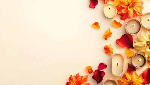 Candlelit Garden Whispers Where Petals Dance with Warm Flames