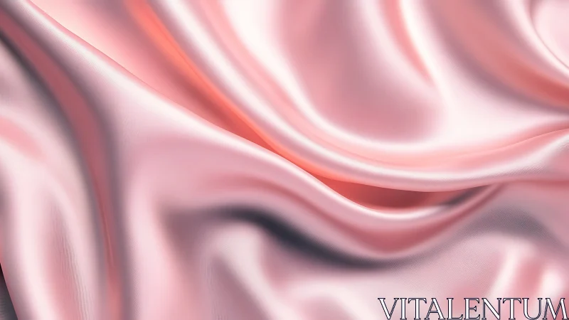 Soft blush satin folds in luminous abstract fabric study.