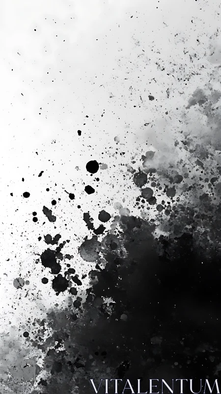 Ink storms quietly erupt, turning blank space into noise