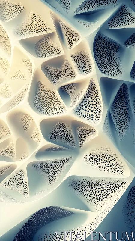 Cellular dunes in flowing gradient light. Abstract geometry.