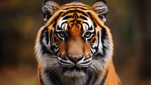 Majestic tiger portrait under soft diffused natural light.