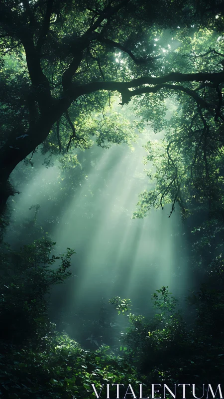 Volumetric Light Through Dense Forest Canopy with Atmospheric Diffusion