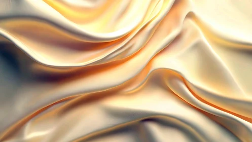 Golden satin folds in softly glowing abstract waves.