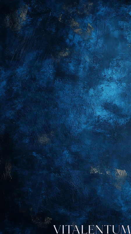 Midnight blue textured wall with subtle golden patina.