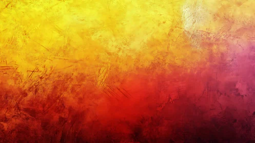 Textured yellow to red gradient abstract painted background.